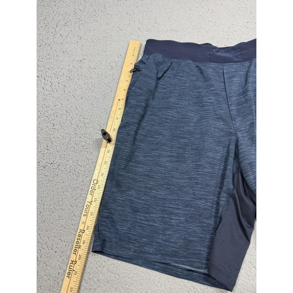 Lululemon‎ THE Shorts Mens Large Blue Running Training 9 Inseam Athletic
